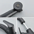 GobekUsa Black Basin Faucet: Pull Out Sink Mixer Tap with 360° Rotation and Hot&Cold Sprayer