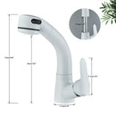 GobekUsa Black Basin Faucet: Pull Out Sink Mixer Tap with 360° Rotation and Hot&Cold Sprayer