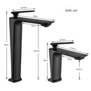 GobekUsa Black Basin Mixer Faucet for Bathroom Vanity, Deck Mounted Hot and Cold Water Tap
