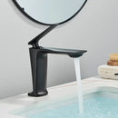 GobekUsa Black Basin Mixer Faucet for Bathroom Vanity, Deck Mounted Hot and Cold Water Tap