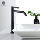 GobekUsa Black Deck Mounted Basin Mixer Tap | Hot Cold Water Faucet for Bathroom Basin