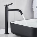 GobekUsa Black Deck Mounted Basin Mixer Tap | Hot Cold Water Faucet for Bathroom Basin