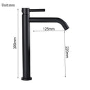 GobekUsa Black Deck Mounted Basin Mixer Tap | Hot Cold Water Faucet for Bathroom Basin
