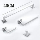 GobekUsa Black Bathroom Set: Towel Holder, Paper Holder, Gold Rod, Robe Hook - Stainless Steel Accessories