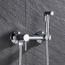 GobekUsa Bidet Shower Faucet Set: Matte Black Brass Hygienic Spray Tap with Hot/Cold Mixer