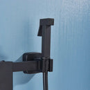 GobekUsa Bidet Shower Faucet Set: Matte Black Brass Hygienic Spray Tap with Hot/Cold Mixer