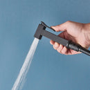 GobekUsa Bidet Shower Faucet Set: Matte Black Brass Hygienic Spray Tap with Hot/Cold Mixer