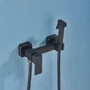 GobekUsa Bidet Shower Faucet Set: Matte Black Brass Hygienic Spray Tap with Hot/Cold Mixer