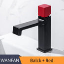 GobekUsa Black Brass Basin Faucet Hot Cold Water Mixer Chrome Finish
