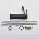 GobekUsa Black Brass Bathroom Waterfall Sink Faucet Hot&Cold Mixer Vanity Tap Deck Mounted