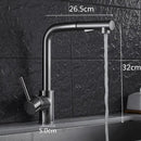 GobekUsa Brass Brushed Nickel Kitchen Faucet High Arch Swivel Pull Out Spray Mixer Tap