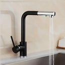 GobekUsa Brass Brushed Nickel Kitchen Faucet High Arch Swivel Pull Out Spray Mixer Tap