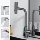 GobekUsa Brass Kitchen Faucet Pull Out Mixer Tap in White Gray