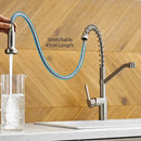 GobekUsa Black Brass Kitchen Faucet Pull Out Swivel Spout Mixer Tap