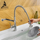 GobekUsa Black Brass Kitchen Faucet Pull Out Swivel Spout Mixer Tap
