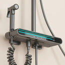 GobekUsa Brass Shower Faucet Set with Intelligent Atmosphere Light and Pressurized System