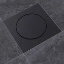 Modern matte black brass shower floor drain bathroom waste square by Decorbites