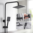 GobekUsa Black Brass Shower Set with Tub Faucet - Rainfall Bath Mixer for Bathtub