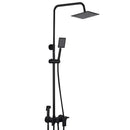 GobekUsa Black Brass Shower Set with Tub Faucet - Rainfall Bath Mixer for Bathtub