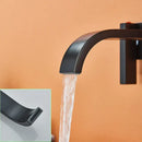 GobekUsa Black Brass Wall Mounted Bathroom Basin Faucet with Dual Handles
