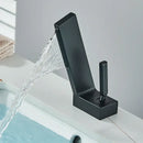 GobekUsa Brass Waterfall Basin Faucet Hot/Cold Mixer Taps Single Handle Bathroom Sink