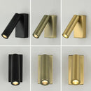 Modern matte black & brushed brass adjustable angle wall lamp bedroom by Decorbites