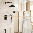 GobekUsa Black Antique Bath Rain Shower Wall Concealed Faucet Set