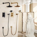 GobekUsa Black Antique Bath Rain Shower Wall Concealed Faucet Set