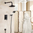 GobekUsa Black Antique Bath Rain Shower Wall Concealed Faucet Set