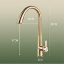 GobekUsa Black Brushed Gold Kitchen Faucet with Pull Out Spring Spout