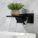 GobekUsa Blanoir Solid Brass In-Wall Black and Brushed Gold Basin Faucet Mixer Tap