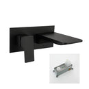 GobekUsa Blanoir Solid Brass In-Wall Black and Brushed Gold Basin Faucet Mixer Tap
