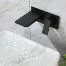 GobekUsa Blanoir Solid Brass In-Wall Black and Brushed Gold Basin Faucet Mixer Tap