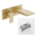 GobekUsa Blanoir Solid Brass In-Wall Black and Brushed Gold Basin Faucet Mixer Tap