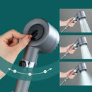 Modern matte black & chrome 3 modes high pressure shower head bathroom by Decorbites