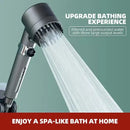 Modern matte black & chrome 3 modes high pressure shower head bathroom by Decorbites