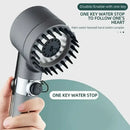 Modern matte black & chrome 3 modes high pressure shower head bathroom by Decorbites