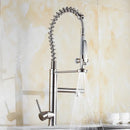GobekUsa Black Chrome Tall Kitchen Faucet with Pull Down Spray and Swivel Spout