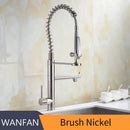 GobekUsa Black Chrome Tall Kitchen Faucet with Pull Down Spray and Swivel Spout