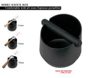 Modern matte black coffee knock box kitchen residue container by Decorbites