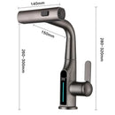 GobekUsa Digital Display Waterfall Basin Faucet with 3 Modes - Hot Cold Mixer Tap