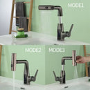 GobekUsa Digital Display Waterfall Basin Faucet Cold Hot Mixer Rotating Sink Tap