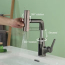 GobekUsa Digital Display Waterfall Basin Faucet Cold Hot Mixer Rotating Sink Tap