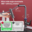 GobekUsa Digital Display Waterfall Kitchen Sink Faucet with Pull Out Sprayer