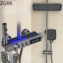 GobekUsa Digital Display Brass Thermostatic Shower Faucet Set for Bathroom
