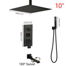 GobekUsa Black Digital Shower Faucet, Matte Black Finish, Thermostatic Temperature Display