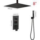 GobekUsa Black Digital Shower Faucet, Matte Black Finish, Thermostatic Temperature Display