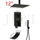 GobekUsa Black Digital Shower Faucet, Matte Black Finish, Thermostatic Temperature Display