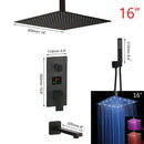 GobekUsa Black Digital Shower Faucet, Matte Black Finish, Thermostatic Temperature Display