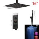 GobekUsa Black Digital Shower Faucet, Matte Black Finish, Thermostatic Temperature Display